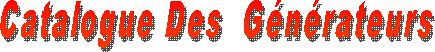catalogue des generateurs de magnetisme personnel